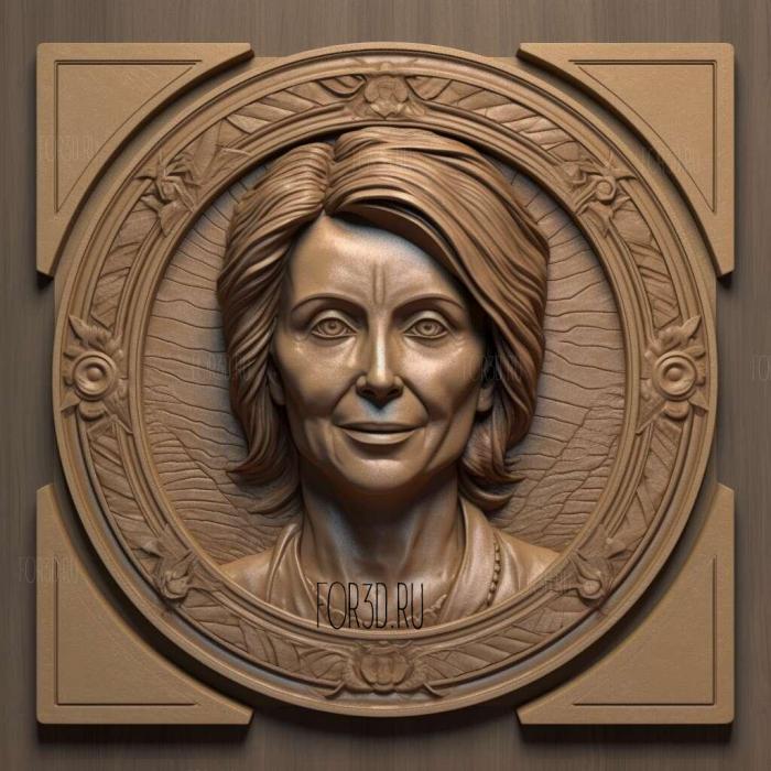 Nancy Pelosi 1 stl model for CNC